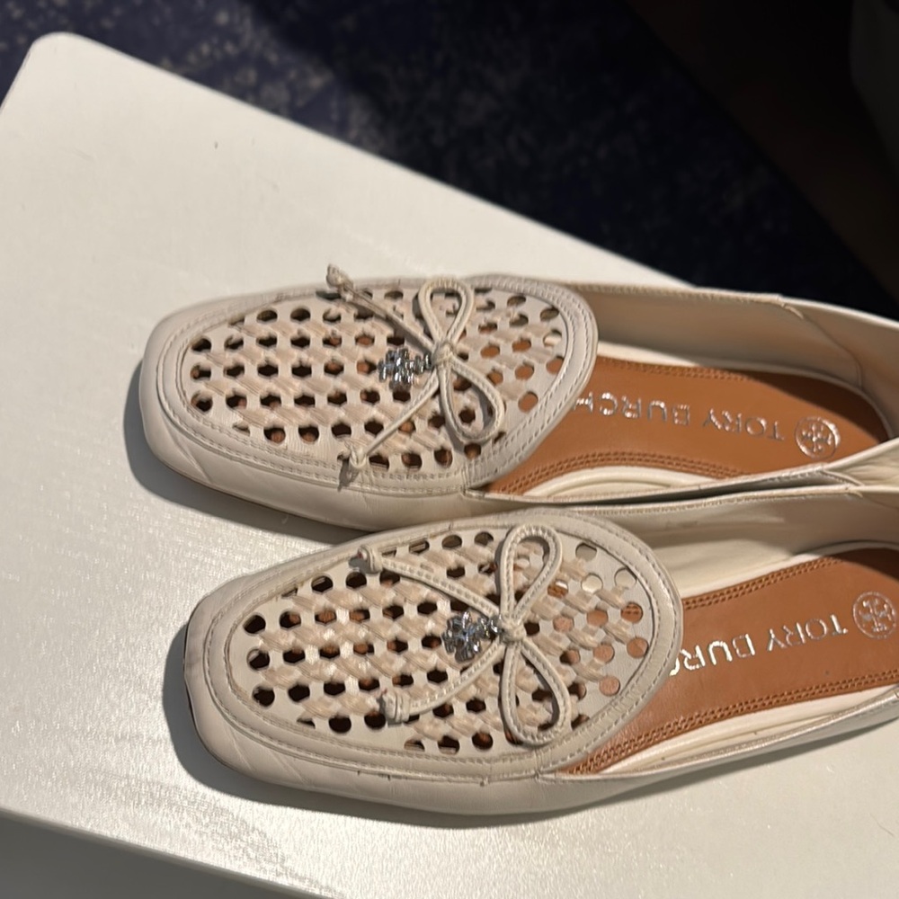 Tory Burch Cream Loafers